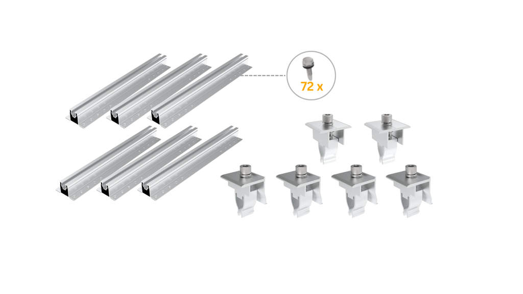 Balkonkraftwerk Halterung Trapezblech